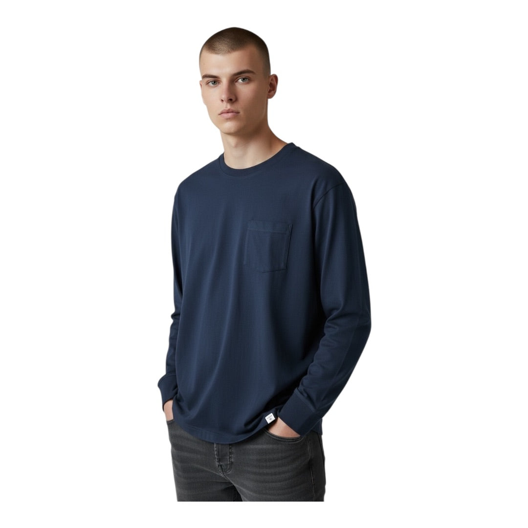 Navy Upwest Men-Top, Small